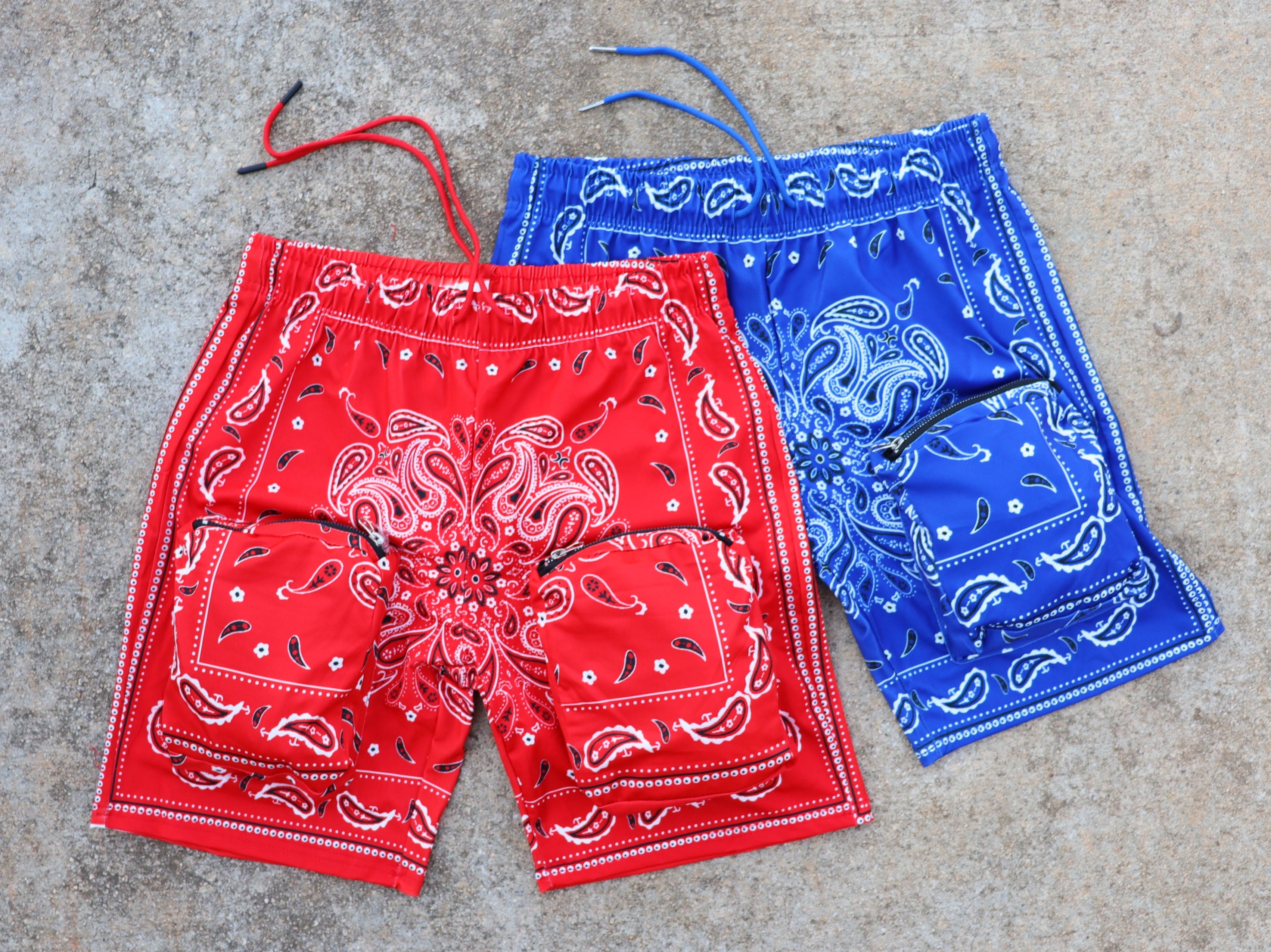 FLAGSTUFF Bandana Shorts Navy