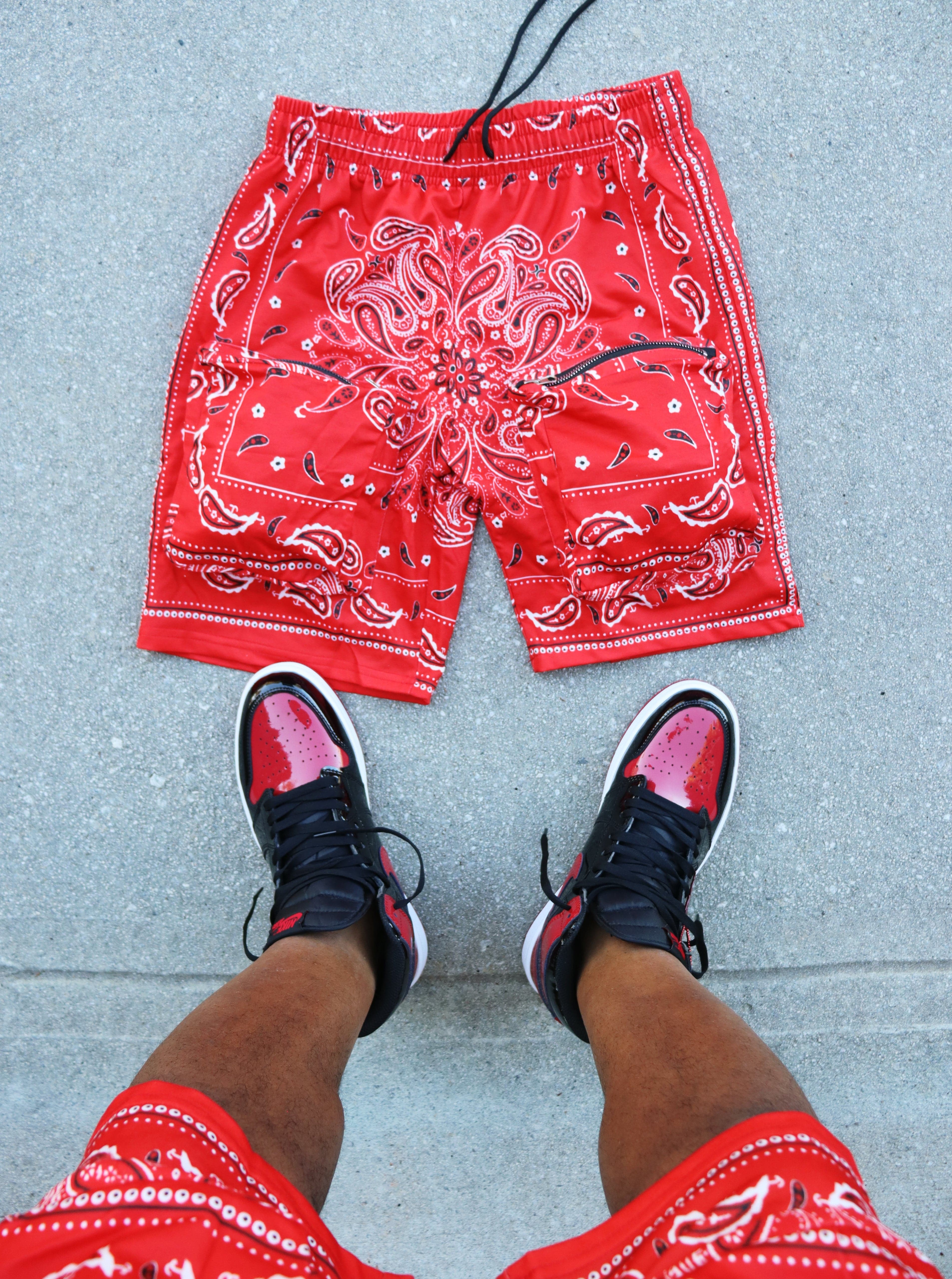 RISKY REWARDS CUSTOM BANDANA CARGO POCKET SHORTS – Shop Fits R Us