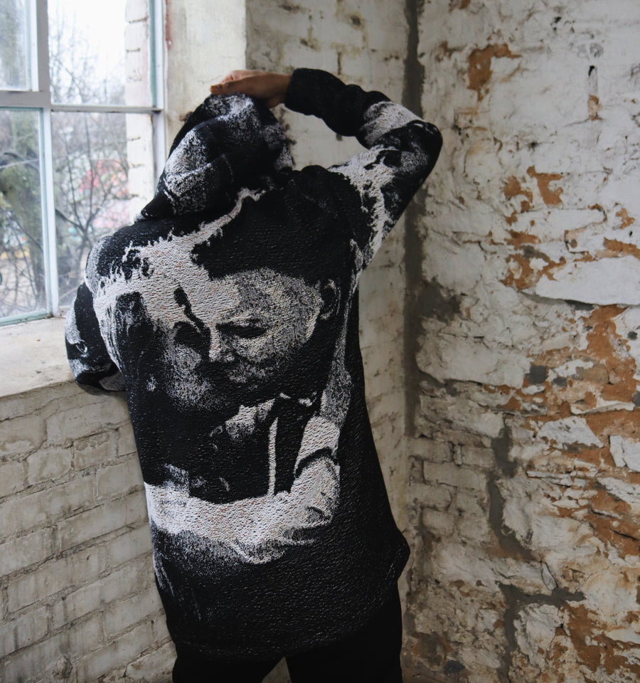 MIKE MYERS HANDMADE TAPESTRY JACQUARD FABRIC PULLOVER HOODIE