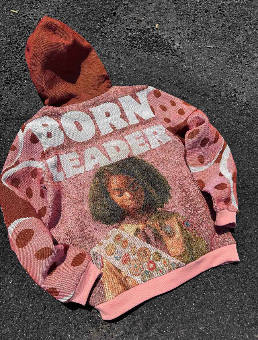 GIRL SCOUT BORN LEADER TAPESTRY JACQUARD PULLOVER HOODIE