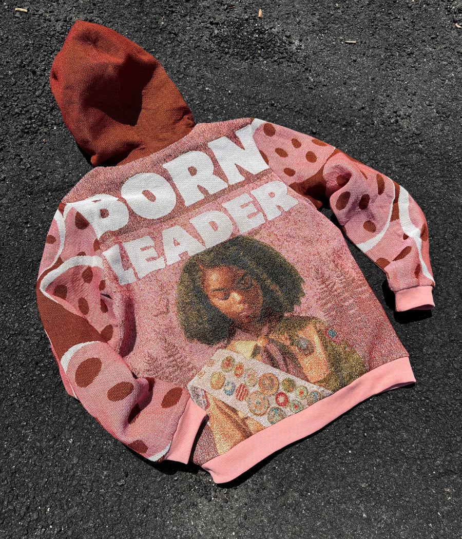 GIRL SCOUT BORN LEADER TAPESTRY JACQUARD PULLOVER HOODIE