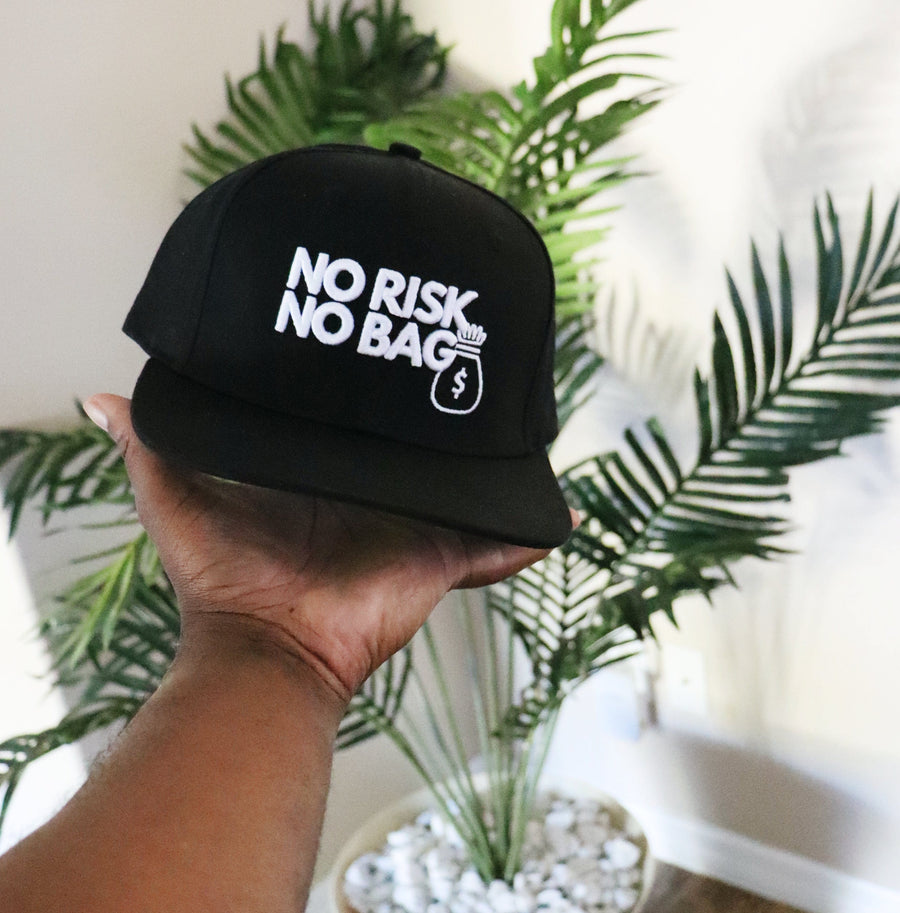 RISKY REWARDS “NO RISK NO BAG” SNAPBACK FITTED HAT