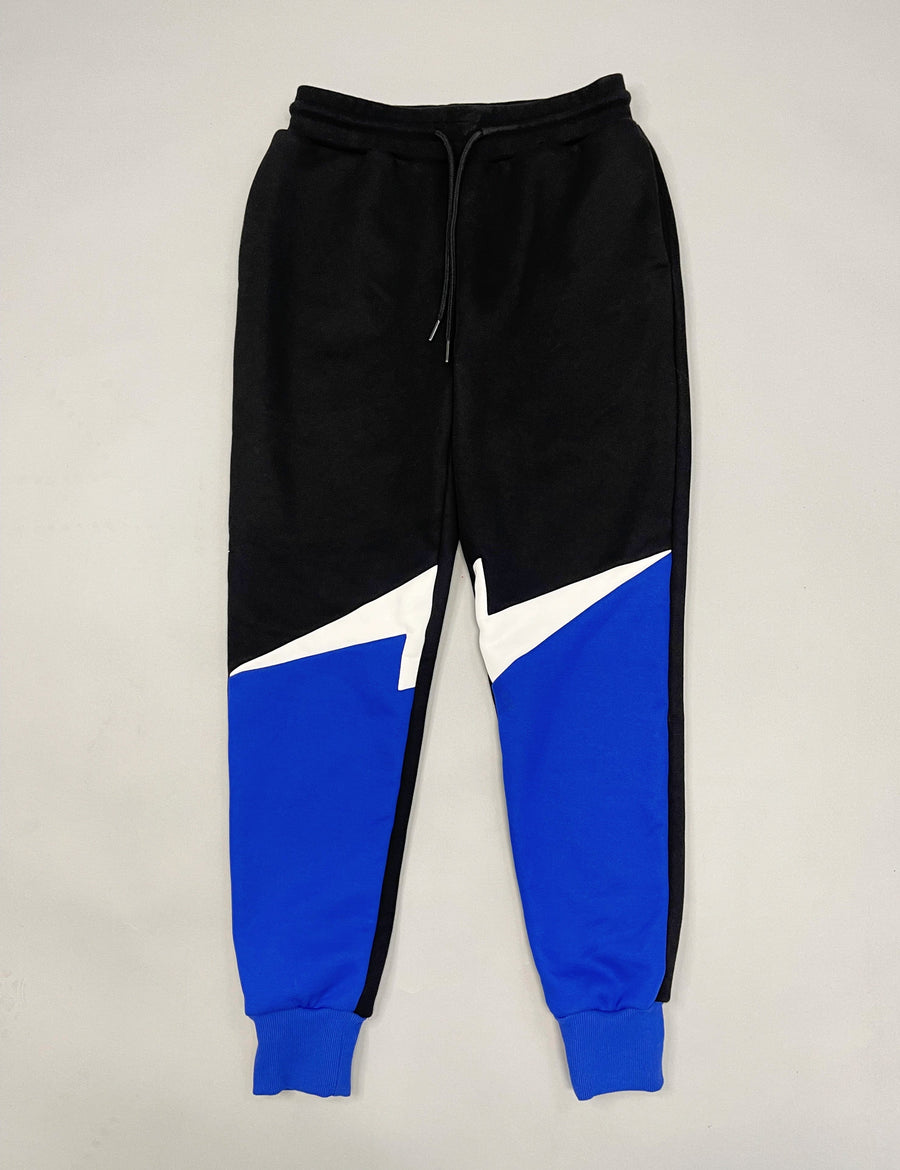 Bolt Blue/Black Zippered Drawstring Hoodie Sweatpants Set